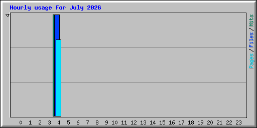 Hourly usage for July 2026
